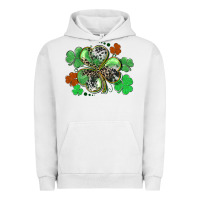 Pigment Lunar Rock St. Patrick's Day shamrock leopard and cowhide Urban Hoodie - CowGirlArtShop