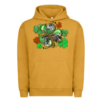 Pigment Peanut Butter St. Patrick's Day shamrock leopard and cowhide Urban Hoodie - CowGirlArtShop