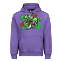 Tulip St. Patrick's Day shamrock leopard and cowhide Urban Hoodie - CowGirlArtShop