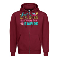 Burgundy just a nail boss building her empire bbs Zipper Hoodie - BundleAndBundleShop