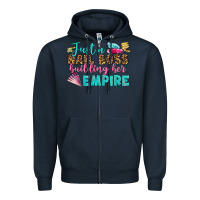 Navy just a nail boss building her empire bbs Zipper Hoodie - BundleAndBundleShop