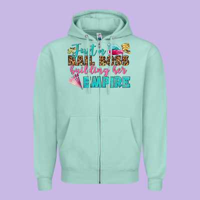 Just A Nail Boss Building Her Empire Bbs Zipper Hoodie Designed By Bundleandbundleshop