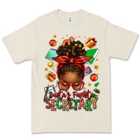 Bone santa's favorite secretary afro messy bun Premium Tee - texasbilliewilder