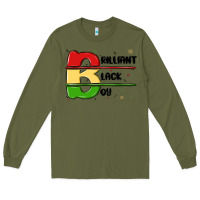 Army Green black boy Long Sleeve Tee - MaliasSmallBusiness