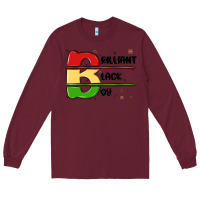 Burgundy black boy Long Sleeve Tee - MaliasSmallBusiness
