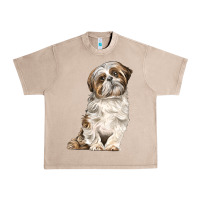 French Oak Shih Tzu Dog Urban Heavy Tee - LillyAllenDesigns