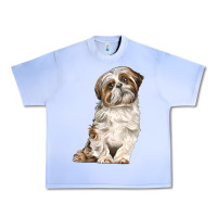 Grape Ice Shih Tzu Dog Urban Heavy Tee - LillyAllenDesigns