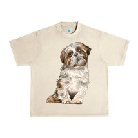 Sandshell Shih Tzu Dog Urban Heavy Tee - LillyAllenDesigns