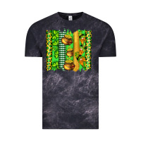 St Patricks Gnomes And Cloves With Leopard  Brushstrokes Vintage Tee | Teevron