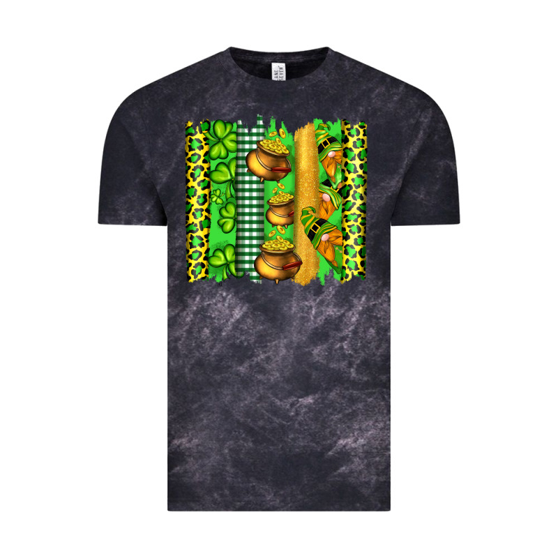 St Patricks Gnomes And Cloves With Leopard  Brushstrokes Vintage Tee by Artiststas | Teevron