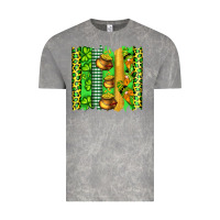 Cloud Rock st patricks gnomes and cloves with leopard  brushstrokes Vintage Tee - Artiststas