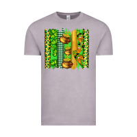 Vintage Zinc st patricks gnomes and cloves with leopard  brushstrokes Vintage Tee - Artiststas
