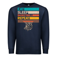 Navy Eat Sleep Basketball Repeat Premium Sweatshirt - Bettercallsaul