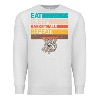 Oatmeal Heather Eat Sleep Basketball Repeat Premium Sweatshirt - Bettercallsaul