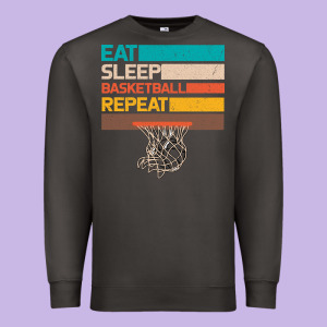Eat Sleep Basketball Repeat Premium Sweatshirt Designed By Bettercallsaul