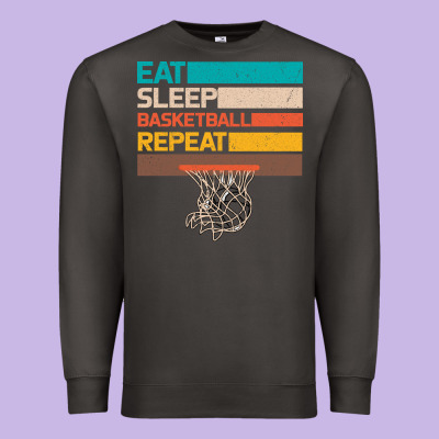 Eat Sleep Basketball Repeat Premium Sweatshirt Designed By Bettercallsaul