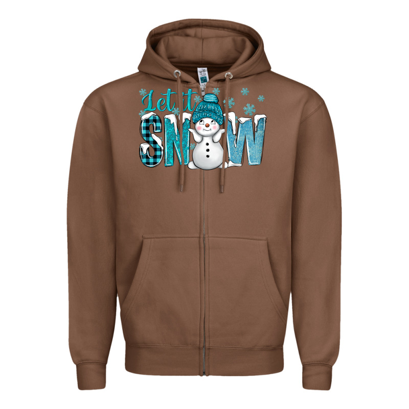 Let It Snow With Cute Snowman Bbs Zipper Hoodie by BundleAndBundleShop | Teevron