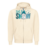 Sandshell let it snow with cute snowman bbs Zipper Hoodie - BundleAndBundleShop