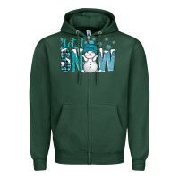 Sports Green let it snow with cute snowman bbs Zipper Hoodie - BundleAndBundleShop