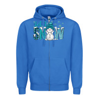 True Royal let it snow with cute snowman bbs Zipper Hoodie - BundleAndBundleShop