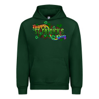 Forest Green Happy St. Patrick's Day Urban Hoodie - HowdyJamesFarm