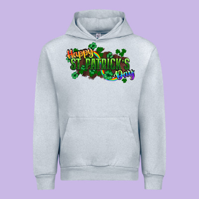 Happy St. Patrick's Day Urban Hoodie Designed By Howdyjamesfarm