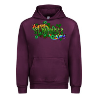 Mauve Wine Happy St. Patrick's Day Urban Hoodie - HowdyJamesFarm