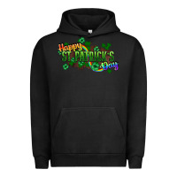 Pigment Black Happy St. Patrick's Day Urban Hoodie - HowdyJamesFarm