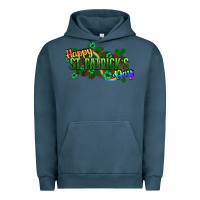 Pigment Midnight Navy Happy St. Patrick's Day Urban Hoodie - HowdyJamesFarm