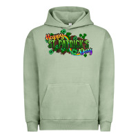 Pigment Oil Green Happy St. Patrick's Day Urban Hoodie - HowdyJamesFarm