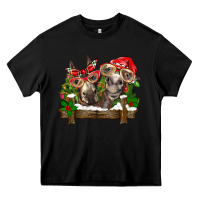 Black Christmas donkeys Heavy Core Tee - BarkalooDesign