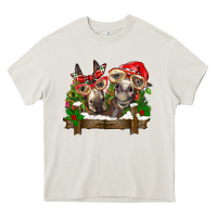 Cream Christmas donkeys Heavy Core Tee - BarkalooDesign