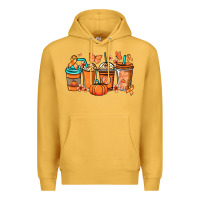 Mustard Kidney Cancer coffee cups orange ribbon Premium Hoodie - NancyCooperArtShop