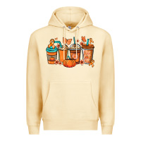 Pina Colada Kidney Cancer coffee cups orange ribbon Premium Hoodie - NancyCooperArtShop