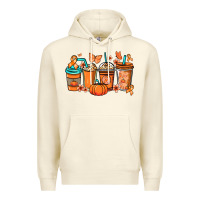 Sandshell Kidney Cancer coffee cups orange ribbon Premium Hoodie - NancyCooperArtShop