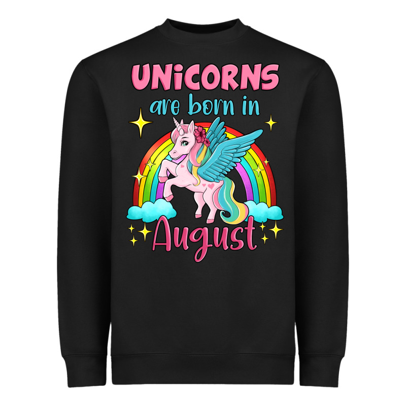 Unicorns Are Born In August Heavyweight Sweatshirt by Jasminsmagicworld | Teevron