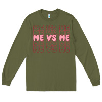 Army Green me vs me Long Sleeve Tee - MaliasSmallBusiness