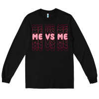 Black me vs me Long Sleeve Tee - MaliasSmallBusiness