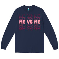 Navy me vs me Long Sleeve Tee - MaliasSmallBusiness