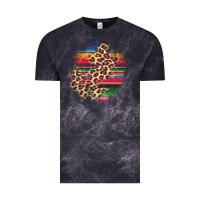 Cloud Black serape leopard patch Vintage Tee - AdoDesignShop