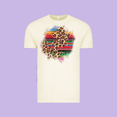 Serape Leopard Patch Vintage Tee Designed By Adodesignshop