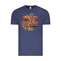 Vintage Denim serape leopard patch Vintage Tee - AdoDesignShop
