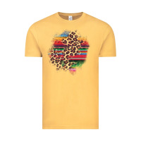 Vintage Mustard serape leopard patch Vintage Tee - AdoDesignShop
