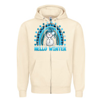 Sandshell hello winter rainbow with snowman bbs Zipper Hoodie - BundleAndBundleShop