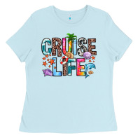 Baby Blue cruise life Ladies Tee - Zillion Design Studio