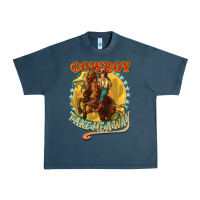 Midnight Navy cowboy take me away Urban Heavy Tee - NancyCooperArtShop