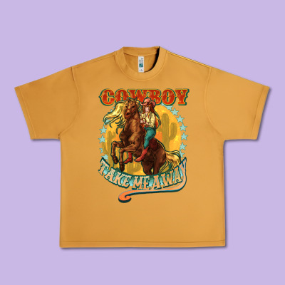 Cowboy Take Me Away Urban Heavy Tee Designed By Nancycooperartshop