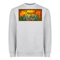 Heather Grey western desert darlin sunset cactus leopard serape   license plate tem Heavyweight Sweatshirt - BarkalooDesign