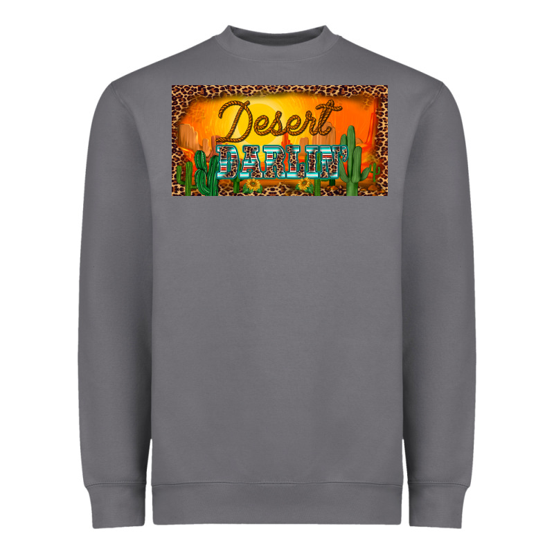 Western Desert Darlin Sunset Cactus Leopard Serape   License Plate Tem Heavyweight Sweatshirt by BarkalooDesign | Teevron