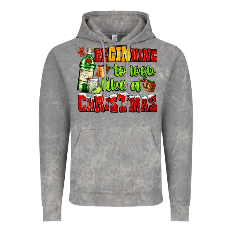 Beginning To Look Like A Christmas With Gin And Gifts Vintage Hoodie by AdoDesignShop | Teevron